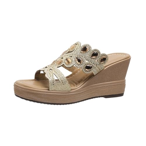 Summer Womens Low Wedge Sandals Women'S Wedge High Heel Sandals