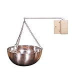 Elegantes Set: Schönes und attraktives Sauna ätherisches Öl hängt Schüssel-Set, mit Schale hängen und Montagevorrichtung; Holz und Metall: Metall hängende Tasse und Holz Installation, 2 Formen, 2 Größen zur Auswahl.