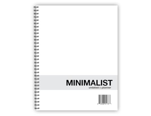 Undated Daily Planner with Hourly Tracking for Minimalists, 8.5 x 11