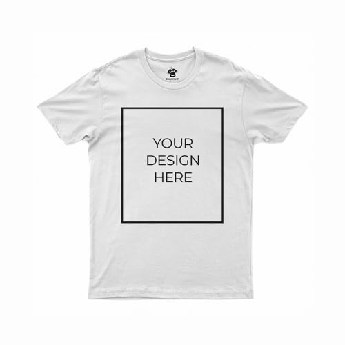 Image of CreativiT Unisex Men /Women Regular Fit Customized Tshirt | Casual Half Sleeve Round Neck | 100% Cotton with a High Thread Count