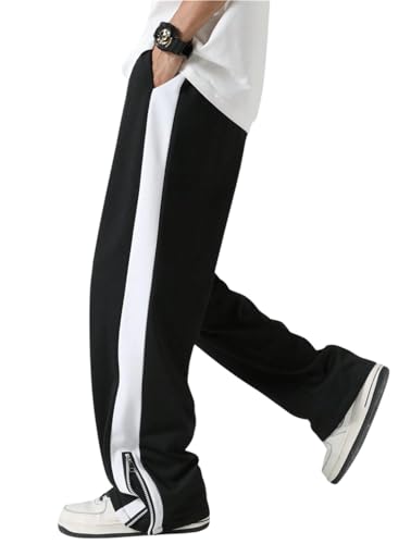 Image of BE SAVAGE Trendy Side Zip Baggy Track Pants for Men | Joggers | Gym Wear | Casual & Street Style Trackpants | Relaxed Fit with Zipper Pockets