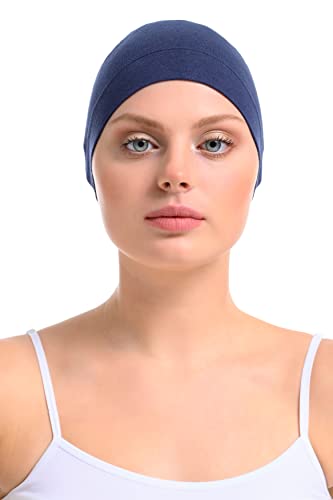 Bonnet en bambou pour femmes – Bonnet pour chimiothérapie en cas de perte de cheveux, bonnet de nuit respirant, couvre-chef en bambou et coton pour le cuir chevelu sensible, bonnet de sommeil pour