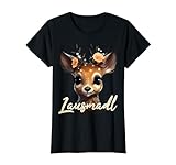 Süßes Lausmadl Hirsch T-Shirt Damen mit Blumen. Kinder Trachtenshirt Damen. Für Volksfest in Bayern und Tirol. Trachten Outfit passend für Wiesn & Oktoberfest, T-Shirt Damen lustig. Ersatz Dirndl T-Shirt. Hirschkopf Motiv Geweih. Trachten T-Shirt Damen