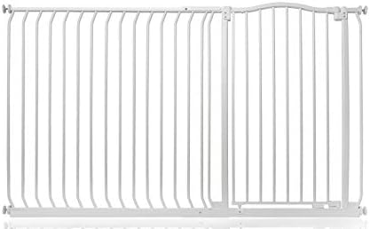 Bettacare Extra Tall Curved Top Dog Gate, 189cm - 198cm, Matt Black, Extra Tall 100cm in Height, Pressure Fit Pet Gate for Dog and Puppy, Pet and Dog Barrier, Easy Installation