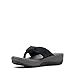 Clarks Women's Arla Glison Flip-Flop, black fabric, 8 Medium US
