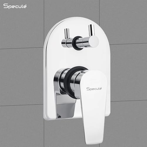 Image of Brass, Concealed Body High Flow Diverter With Exposed Part Kit | Bathroom Shower System | Bathroom Mixer | Chrome Finish (Aria)
