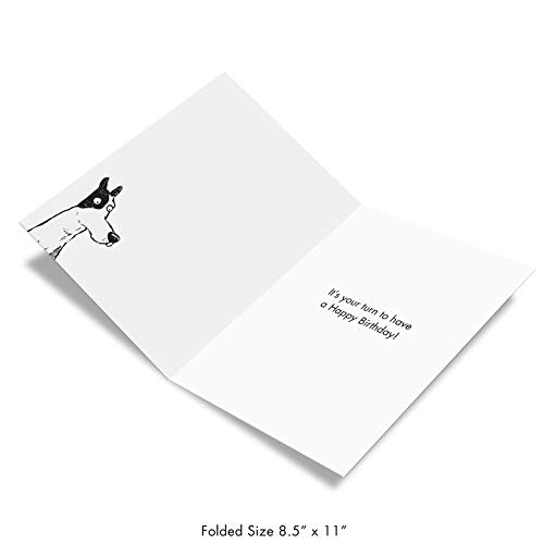 Nobleworks - 1 Big Funny Birthday Card Cartoon (8.5 X 11 Inch) - Jumbo Dog Comic Humor, Group Greeting Card With Envelope - Dogopoly J3986Bdg #TOP20