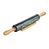 Koville Marble Rolling Pin, Non-Stick Stone Dough Roller, Rolling Pin for Baking,Pasta, Dumpling, Ravioli, Fondant,Pie Crust, Kitchen Baking Pastry Tools