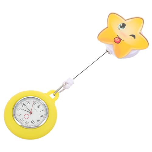 Hoement Reloj de Enfermera Práctico Diseño Especial de Clip, Material Silicona y Metal, Adecuado para Examen y Uso Escolar en Profesionales Médicos