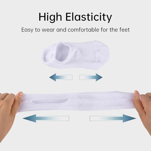 Eallco No Show Cotton Athletic Socks for Women - Low Cut, Ankle No Slip, Invisible Running Cushioned - 6 Pairs 5