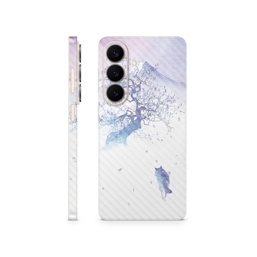 Carbon Fiber Phone Skin Compatible with Samsung Galaxy S26 - Long Way to Fuji - Premium 3M Vinyl Protective Wrap Decal Cover - Easy to Apply | Crafted in the USA by MightySkins