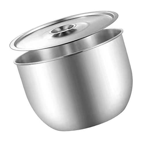 MUELODSIC Cuenco para Huevos Inoxidable con Tapa Diseño Salpicaduras Gran Capacidad para Repostería y Ensaladas Utensilio Cocina Práctico y Fácil de Limpiar