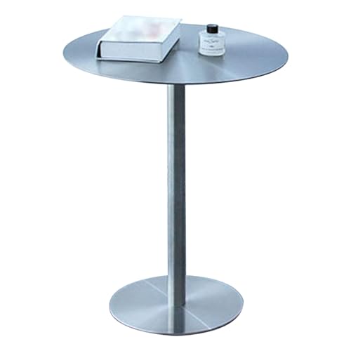 Renmlion Couchtisch in Thekenhöhe, Sofa Beistelltische runder Bartisch Esstisch aus Edelstahl moderner Beistelltisch Cocktail Bistrotisch Kneipentische für draußen oder drinnen (Size : 50x50x105cm)