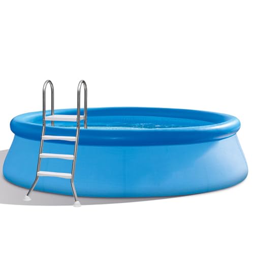 Escalera para piscina con 3 peldaños y estructura doble cara de acero 304 miniatura 1