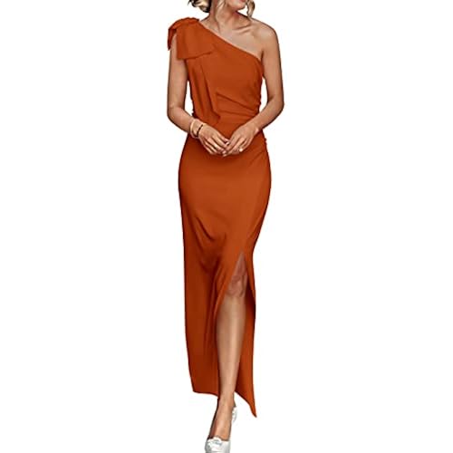 PRETTYGARDEN Women's One Shoulder Cocktail Maxi Dresses