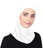 Suillty Soft Muslim Mini Hijab Caps Full Cover Modal Islamic Underscarf Neck Head Bonnet Hat Shawl C