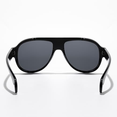 Vintage Aviator Sunglasses for Men Women Oversized Rivet Frame Stylish Retro Shades for Driving Travel Street Fashion4