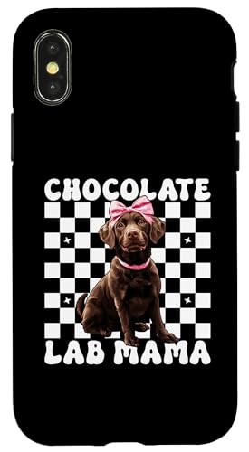 Chocolate Lab Mama Mom �`���R���[�g ���u���h�[�����g���o�[ �� �X�}�z�P�[�X iPhone X/XS �p