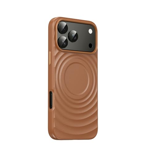 Coque iPhone 14 Pro marron magnétique idéale pour le bureau et les trajets