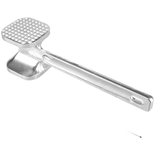 Herramienta ablandadora de carne de acero inoxidable, 24 x 7 cm, acero inoxidable, aluminio, adecuada para cocina y uso diario, lo que hace que la preparación de comidas sea muy fácil