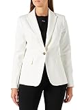  Pinko SIGNUM 16 Giacca Punto STOFFA Chaqueta de Traje, Z05_Bianco-BIANCANEVE, 38 para Mujer
