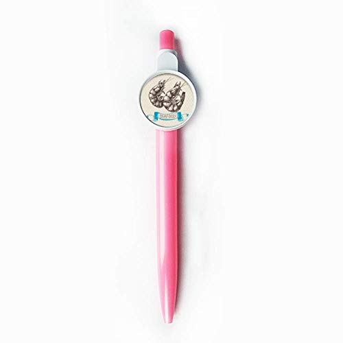 Stylo bleu rétractable organisme marin aux finitions soignées
