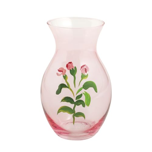 Mud Pie Pink Glass Flower Small Vase