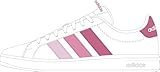 adidas Unisex Kinder Grand Court 3.0 Shoes JUNIOR, FTWR White/pink Fusion/Bliss pink, 35 1/2 EU