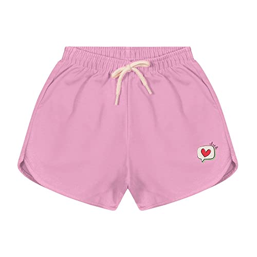 Shorts Infantil Feminino Coração Rovitex Kids Rosa 2