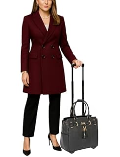 JKM & Company Rolling Laptop Bag for Women | Designer Wheeled Briefcase | Fits 13-17" Laptops | Office Travel Computer Case (Barrington)