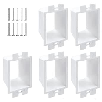 1 Set /5PCS Power Outlet Extenders, Expansion Box, Power Switch Socket Fittings with 10 PCS Screws (White)