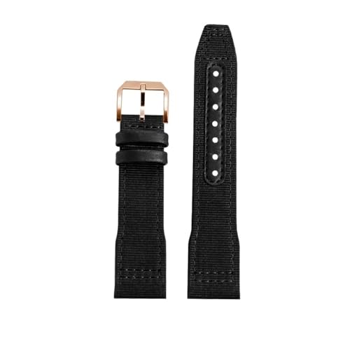 [ȓX] 20 21 22 ~[gu[O[uXbg Fit For IWC iCU[vohrbOpCbg̉q܃}[N 18 vXgbv(Black rosegold pin,21mm)
