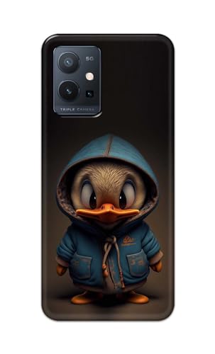 Image of PRINTFIDAA Printed Hard Back Cover Case for Vivo T1 5G Back Cover (Animated Duck) -112