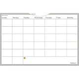 AT-A-GLANCE AW602028 WallMates Self-Adhesive Dry Erase Monthly Planning Surface, 36 x 24 , Gray/White/Orange