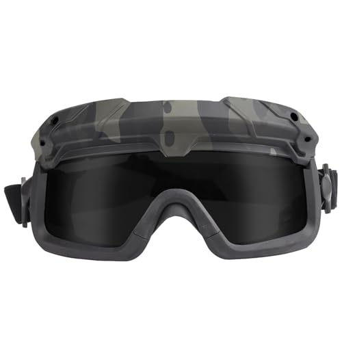 AQzxdc Gafas tácticas de seguridad antivaho, para deportes al aire libre, militares, antivaho, caza, ciclismo, protección ocular para hombres y mujeres (BPC + lente negra)