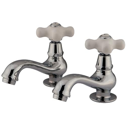 Kingston Brass KS1101PX Heritage Basin Tap Faucet, Polished Chrome, 4.38