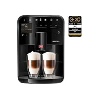 Melitta Barista SE Kaffeevollautomat mit Milchsystem, Kaffeemaschine mit flüsterleisem Mahlwerk und 2-Kammer-Bohnenbehälter für 18 Kaffeespezialitäten, schwarz – Ansicht 1