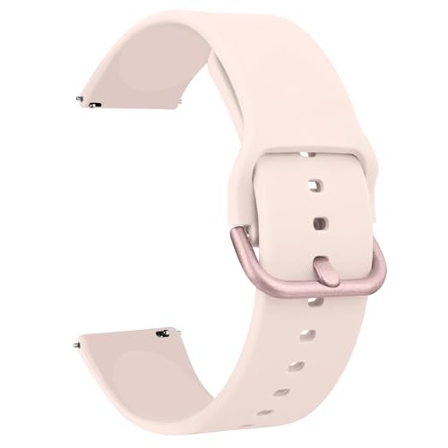 Mugust Correa de Repuesto 22mm para Reloj Inteligente Smartwatch,liberación Rápida de Silicona Suaves para 22mm Reloj para Hombre y Mujer(Rosa)