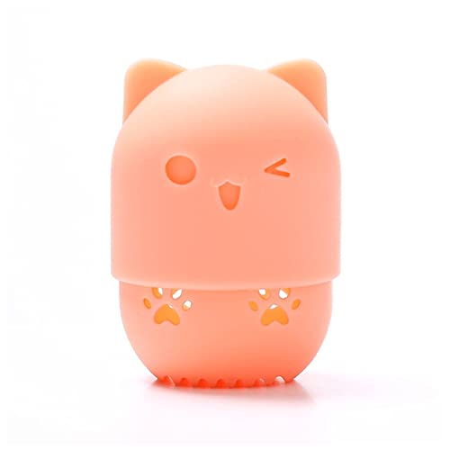 Éponge De Maquillage Kitten Beauty Powt Powder Poudre Porte-poussière Porte-poussière Maquillage Porte-œufs Porte-œufs Portable Silicone Soft Silicone Cosmétique Base d'éponge Éponge Maquillage Fond D