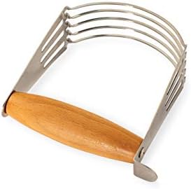 Nordic Ware 02129 Stainless Steel Pastry Blender Grip Beechwood Handle, High-Quality Baking Accessories for Easy Cutting & Shortening, Wood, Silver