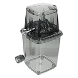 MOTHNUR Manueller Eiscrusher Handkurbel Eiszerkleinerer Kompakt Grau Tragbarer Küchen Eiszerkleinerungsgerät für Zuhause Büro Party