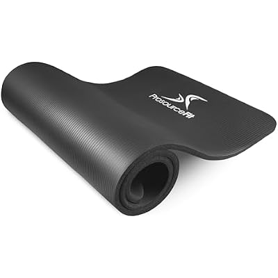 ProsourceFit Extra Thick Yoga and Pilates Mat 12 (13mm) or 1 (25mm), 71-inch Long High Density Exercise Mat with Comfort Foam and Carrying Strap