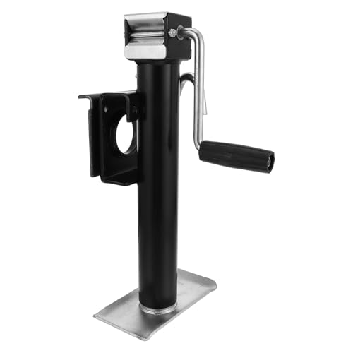 SHINEOFI Manual Crank Trailer Stabilizer Jack 900kg Load Capacity Black Car Support Bracket Rv Outrigger Yacht Foot for Travel Trailer Maintenance
