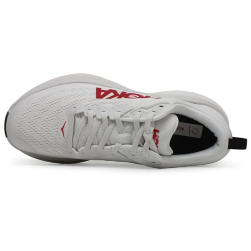 HOKA Hoka Men's Bondi 8 White/Vermillion 11.5 Medium