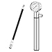 Zxpjkyu Small Bicycle Pump with Indicator American French Valve Smart Valve Bicycle Tire Pump Inflator for, Silver