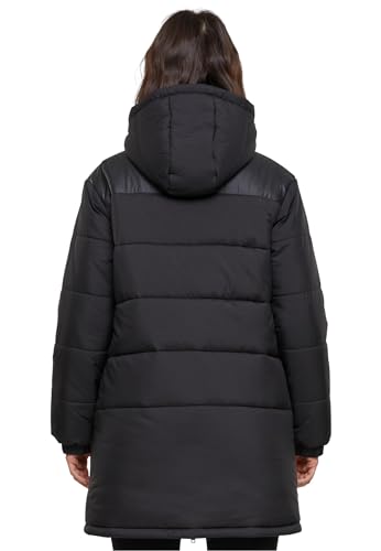 Urban Classics mixed puffer coat doudoune à capuche longue femme