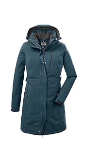 Killtec Damen Parka Funktionsparka mit abzippbarer Kapuze KOW 165 WMN PRK wasserdicht, Winddicht, atmungsaktiv 00834-petrol 42