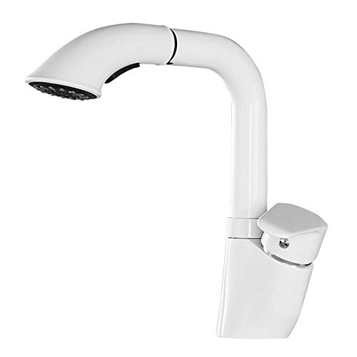 Robinet de lavabo anti-éclaboussures avec douchette extractible pour vasque propre
