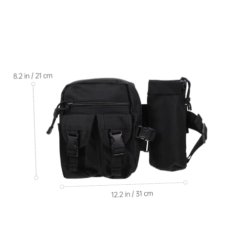 Riñonera de nylon para botella ligera y resistente con bolsa ajustable 7