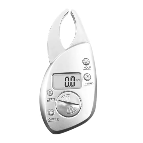 Gatuida Calibrador de Grasa Corporal Digital Portátil Herramienta de Medición Pantalla LCD para Pliegues Cutáneos Pinza Precisa para Brazos Cintura Muslos y Sastrería